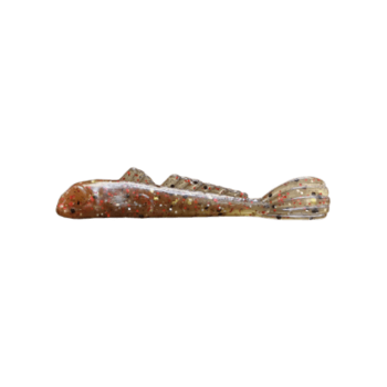 Grumpy Bait Mini Goby. Natural Goby/Red 2.25" 10-pk