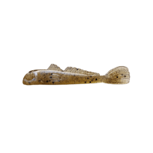 Grumpy Bait Mini Goby. Green Pumpkin/Brown 2.25" 10-pk