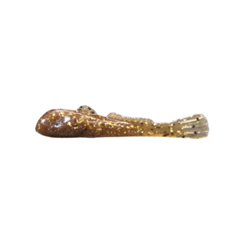 Grumpy Bait Round Goby. Natural Goby/Gold 2.6" 8-pk