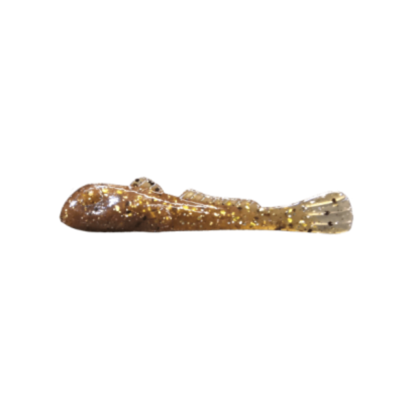 Grumpy Bait Round Goby. Natural Goby/Gold 2.6" 8-pk