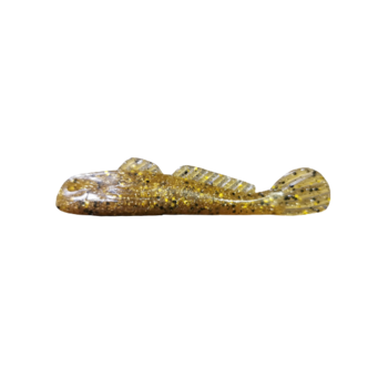 Grumpy Bait Goliath Goby. Natural Goby/Gold 3.3" 6-pk