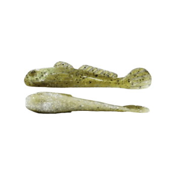 Grumpy Bait Goliath Goby. Muddy Glow 3.3" 6-pk