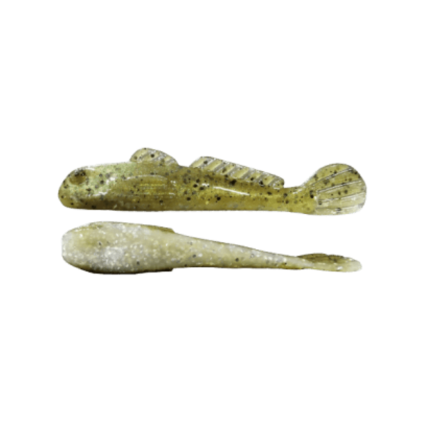 Grumpy Bait Goliath Goby. Muddy Glow 3.3" 6-pk