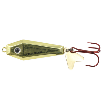 Northland Buck-Shot Coffin Spoon. 3/8oz Gold Shiner