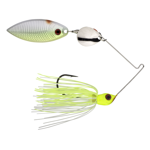 Strike King Red Eyed 3/8oz Spinnerbait Chartreuse White