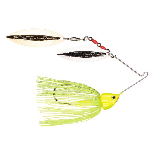 Strike King Burner Spinnerbait 1/2oz Super Chartreuse Dbl Willow
