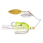 Strike King Premier Plus 1/2oz Dbl Willow Chartreuse White Spinnerbait