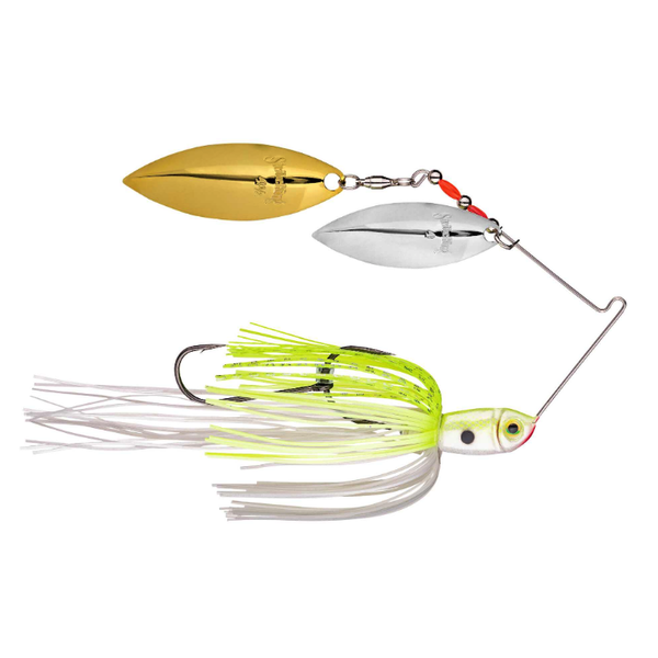 Strike King Premier Plus 1/2oz Dbl Willow Chartreuse White Spinnerbait