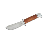 Buck Buck 103 CAT.14188 Heritage Skinner Fixed Blade Knife 4" 420HC Satin Skinner Blade, Cocobolo Wood Handle with Nickel Silver Pommel/Guard, Leather Sheath