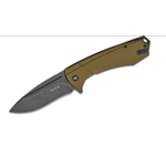 Buck Buck 713GRS Ruckus Frame Lock Flipper Knife 3.5" D2 Black Stonewashed Drop Point Blade, Green Aluminum and Steel Handle