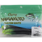 Yamamoto 8" Grub Black w/Chartreuse Tail 10-pk