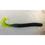 Yamamoto 8" Grub Black w/Chartreuse Tail 10-pk
