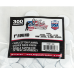 Pro-Shot .22 - .270 Cal. - 1" Round 300 Count 100% Cotton Flannel Patches