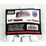 Pro-Shot 3/4" Square 17-22cal, 500 Count Patches Cotton Flannel