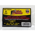 Pro-Shot .22 - .270 cal Cotton Flannel Patches 100 Count