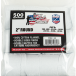 Pro-Shot 270-38 Cal 2" Round Cotton Flannel Patches 500 Count