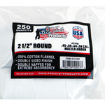 Pro-Shot .45-58 Cal 2.5" Round Cotton Flannel Patches 250 Pack