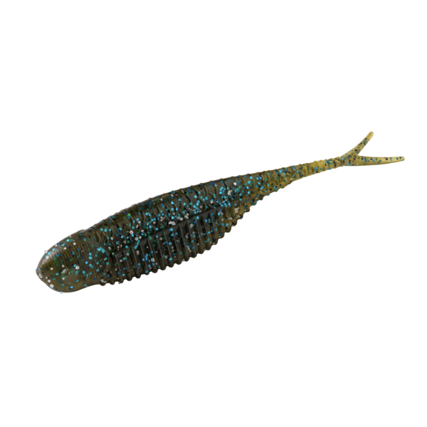 Great Lakes Finesse Hover Minnow 3.25" Green Pumpkin Blue 6-pk