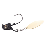Great Lakes Finesse Sneaky Spin Matte Black 3/16oz 1/0 Gold Blade 1-pk