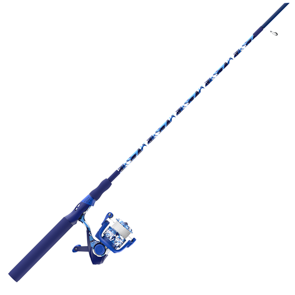 Zebco Splash 20 Tidepool Blue 6' Med-Light Spinning Combo 2-pc