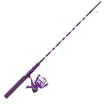 Zebco Splash 20 Tidepool Purple 6' Med-Light Spinning Combo 2-pc