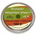 Torpedo Weighted Steel Trolling Wire. 45lb 300 Feet