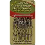 Torpedo Premium Ball Bearing Snap Swivel Size 4 240lb. 10-pk
