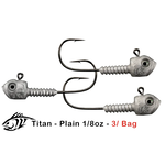 Lunker City Titan Plain 1/8oz 3-pk