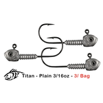 Lunker City Titan Plain 3/16oz 3-pk