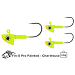 Lunker City Fin-S Pro 2/0 1/8oz Chartreuse 3-pk