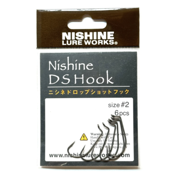 Nishine Lure Works Nishine DS Hook Size 2 6-pk