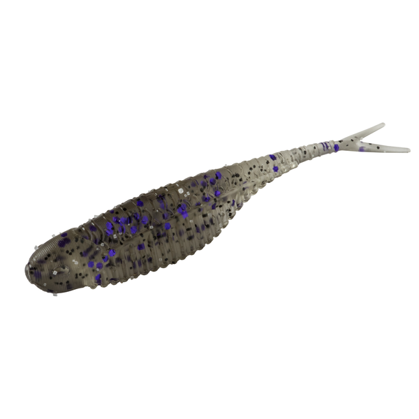 Great Lakes Finesse Hover Minnow 3.25" Smoke Clear Purple Fleck 6-pk