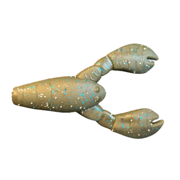 Great Lakes Finesse Snack Craw 2.1" Green Pumpkin Blue 6-pk