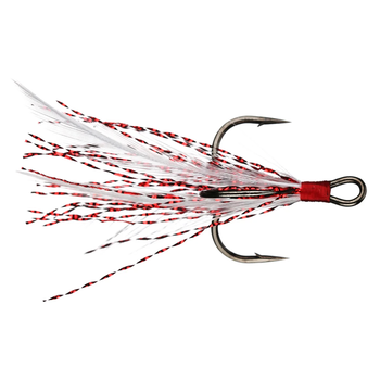 Owner Tournament Trailer Treble Size 2 White Red Flash 2-pk