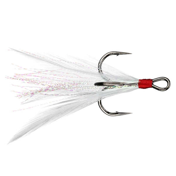 Owner Tournament Trailer Treble Size 4 White Flash 2-pk