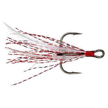 Owner Tournament Trailer Treble Size 4 White Red Flash 2-pk