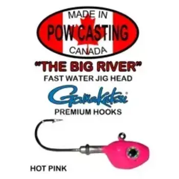 The Big River Fast Water Jig Head. 3/4oz Hot Pink 2-pk