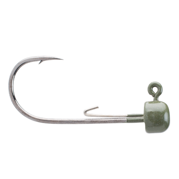 Owner Block Head 3/16oz 1/0 Jig 3-pk Green Pumpkin