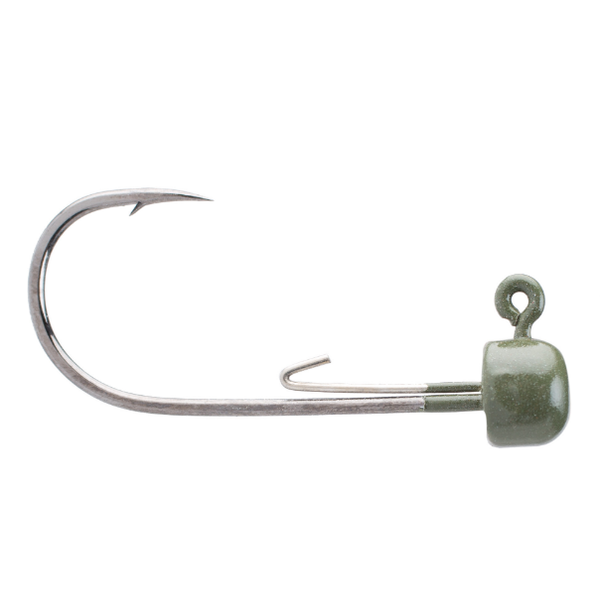 Owner Block Head 3/16oz 1/0 Jig 3-pk Green Pumpkin