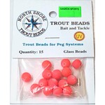 North Shore Tackle Glass Beads 8mm Neon West Coast Red