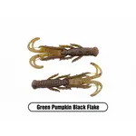 X Zone Stealth Finesse Series 2.75" Scented Stealth Creature. Green Pumpkin Black Flake