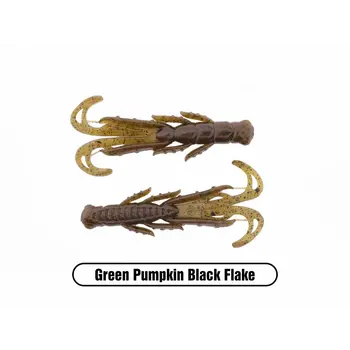 X Zone Stealth Finesse Series 2.75" Scented Stealth Creature. Green Pumpkin Black Flake