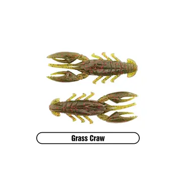 X Zone Stealth Finesse Series 2.5" Scented Stealth Craw. Grass Craw