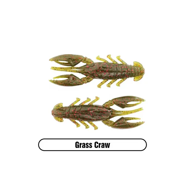 X Zone Stealth Finesse Series 2.5" Scented Stealth Craw. Grass Craw