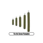 X Zone Tungsten Tie On Skinny Drop Shot Weight 3/8oz Green Pumpkin 3/pk
