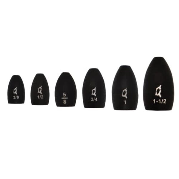 X Zone Tungsten Flipping Weight Black  5/8oz 2-pk