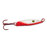 Williams Nipigon 1/3oz Spoon. Silver Nu-Wrinkle Red