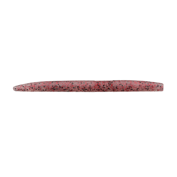 Yamamoto 5" Senko Clear/Black & Red Flake 10-pk