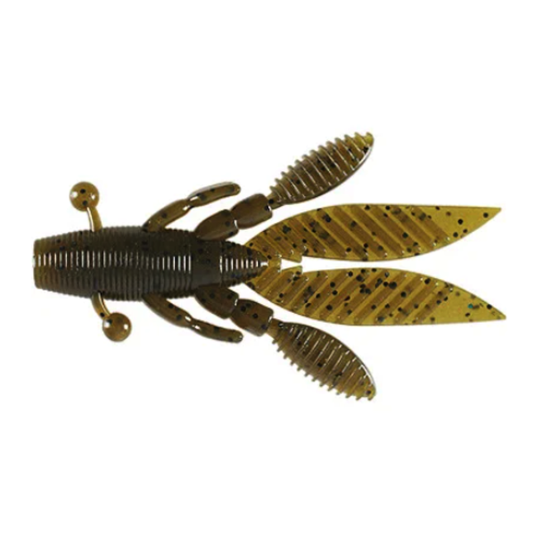 Yamamoto Flappin Hog 3.75" Green Pumpkin Black Flake 7-pk