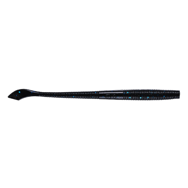 Yamamoto Yamamoto Kut Tail Worm 7.5" Black Blue Fleck 5-pk